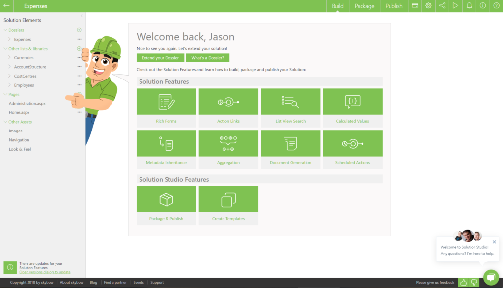 Skybow Solution Studio Features - innobit ag