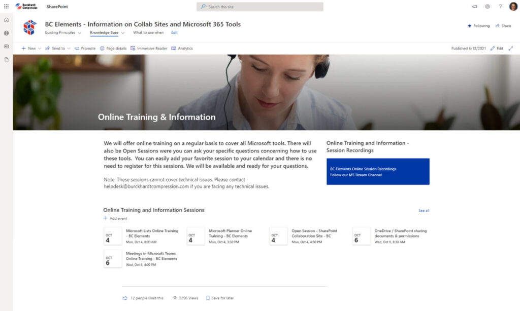 Burckhardt Compression - New intranet - 3 - innobit ag
